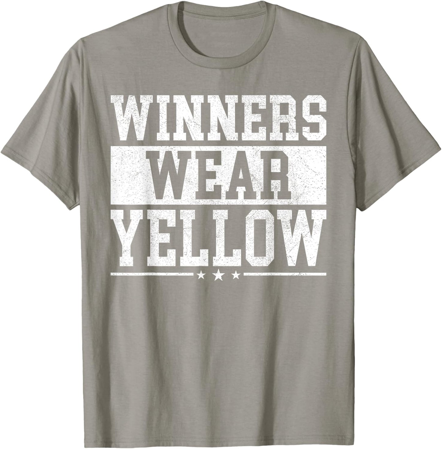 Winners Wear Yellow Color War Camp Spirit Game Team Wear T-Shirt - T-Shirt | Sand