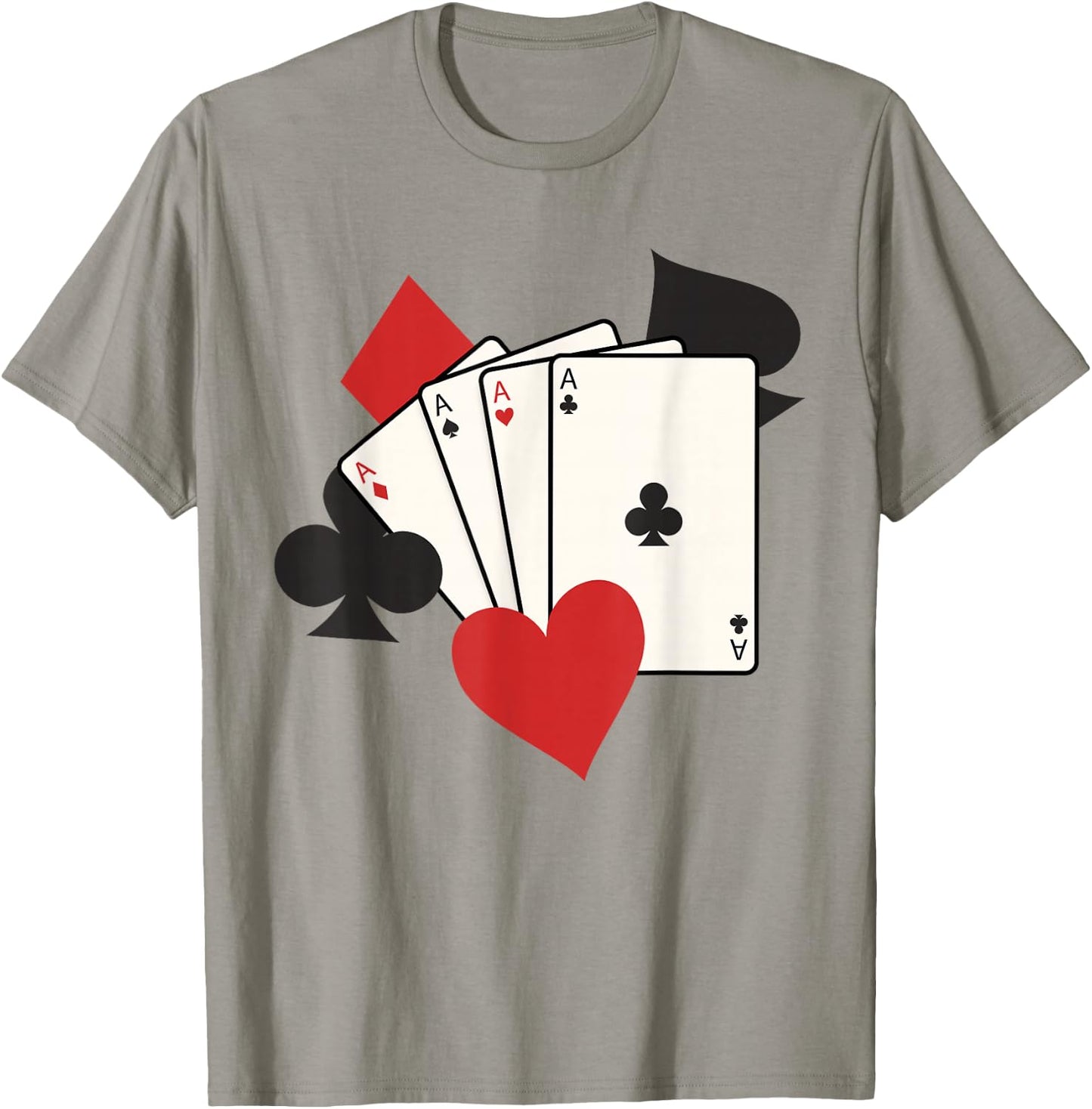 Aces Playing Cards T-Shirt - T-Shirt | Sand