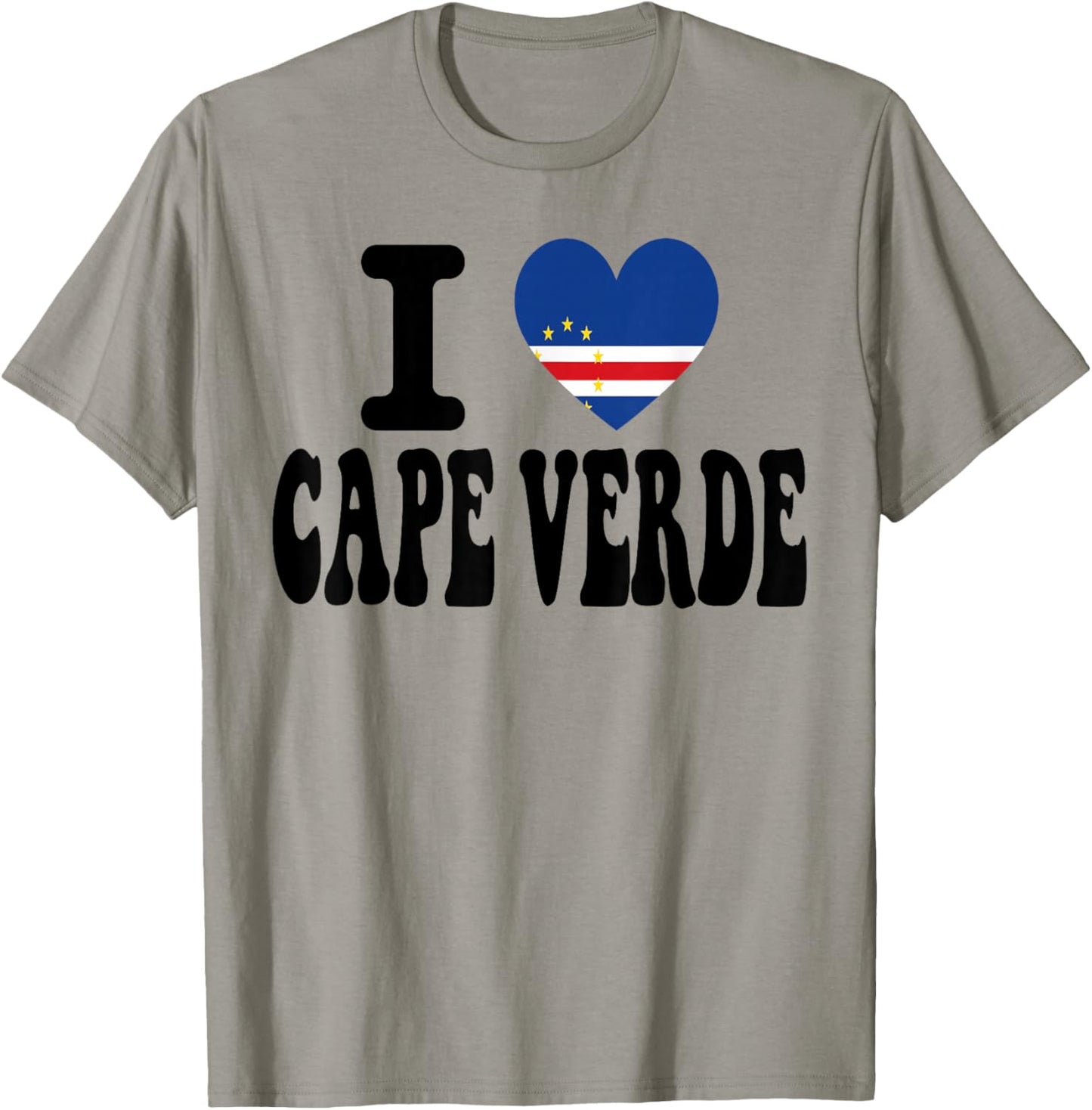I Love Cape Verde Heart Flag Retro Travel Souvenir T-Shirt - T-Shirt | Sand