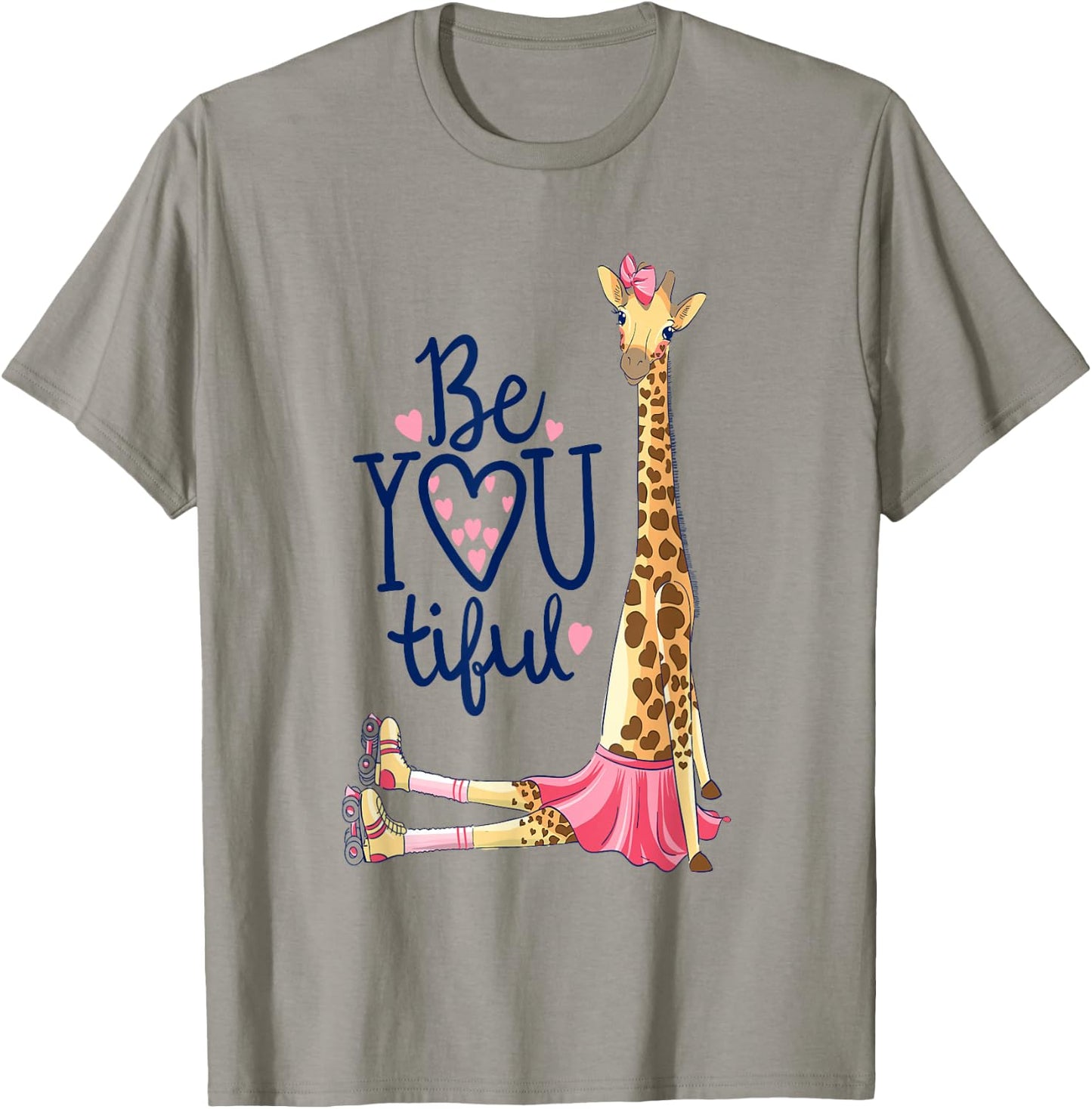 Beautiful Giraffe | Inspire Be You Giraffe Animal T-Shirt - T-Shirt | Sand