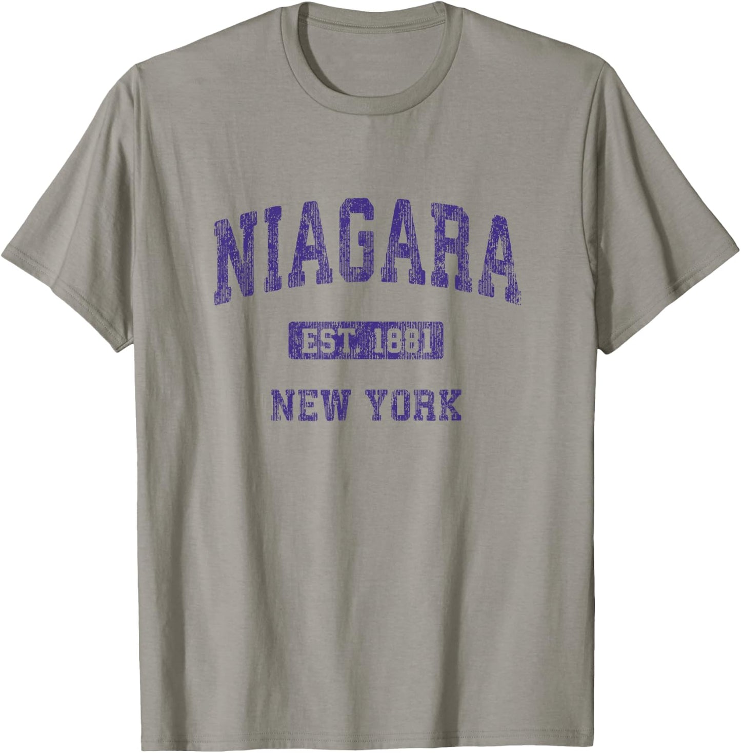 Niagara New York NY Vintage Athletic Sports Design T-Shirt - T-Shirt | Sand