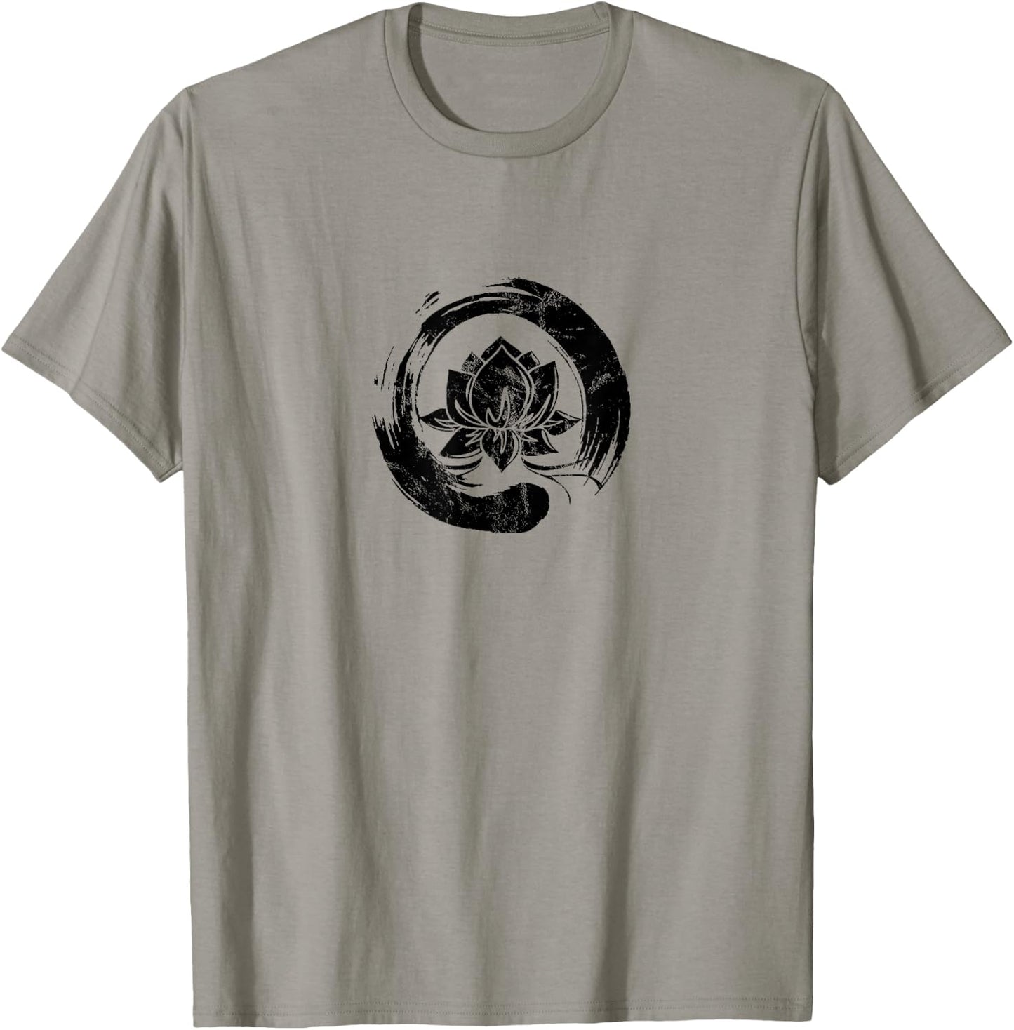 Enso Zen Circle of Enlightenment Lotus Vintage T-Shirt - T-Shirt | Sand