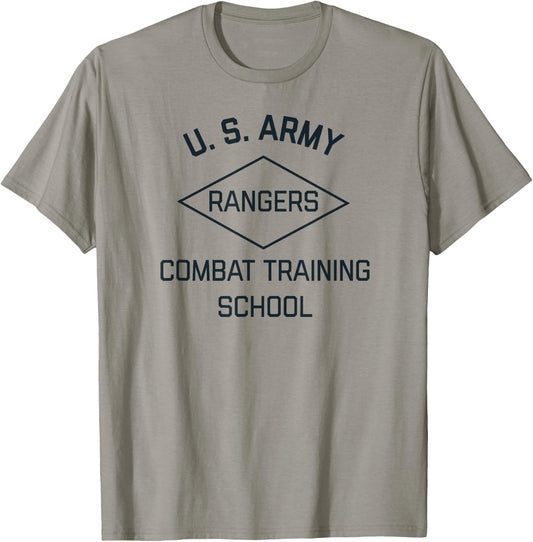 US Army Ranger Combat Training School WW2 Vintage PT T-Shirt - T-Shirt | Sand