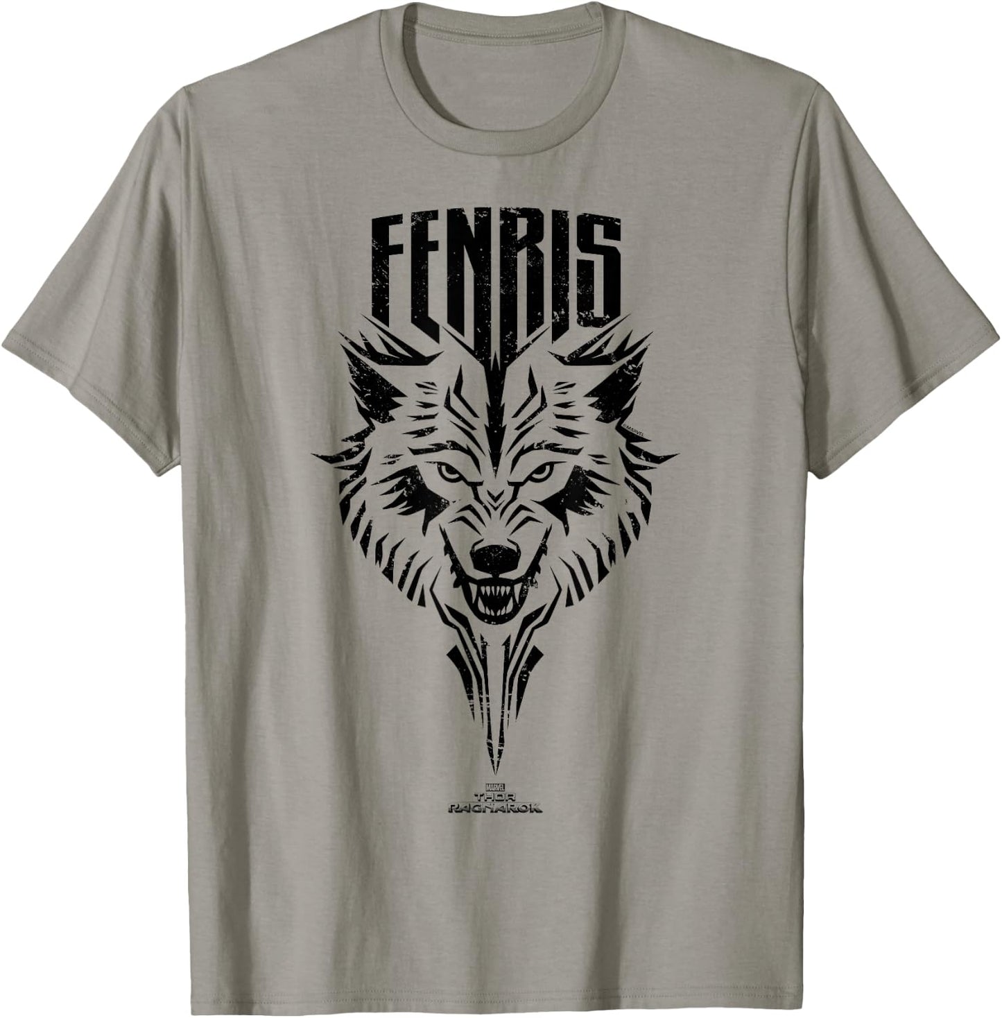 Marvel Thor Ragnarok Fenris The Wolf Stamped T-Shirt - T-Shirt | Sand