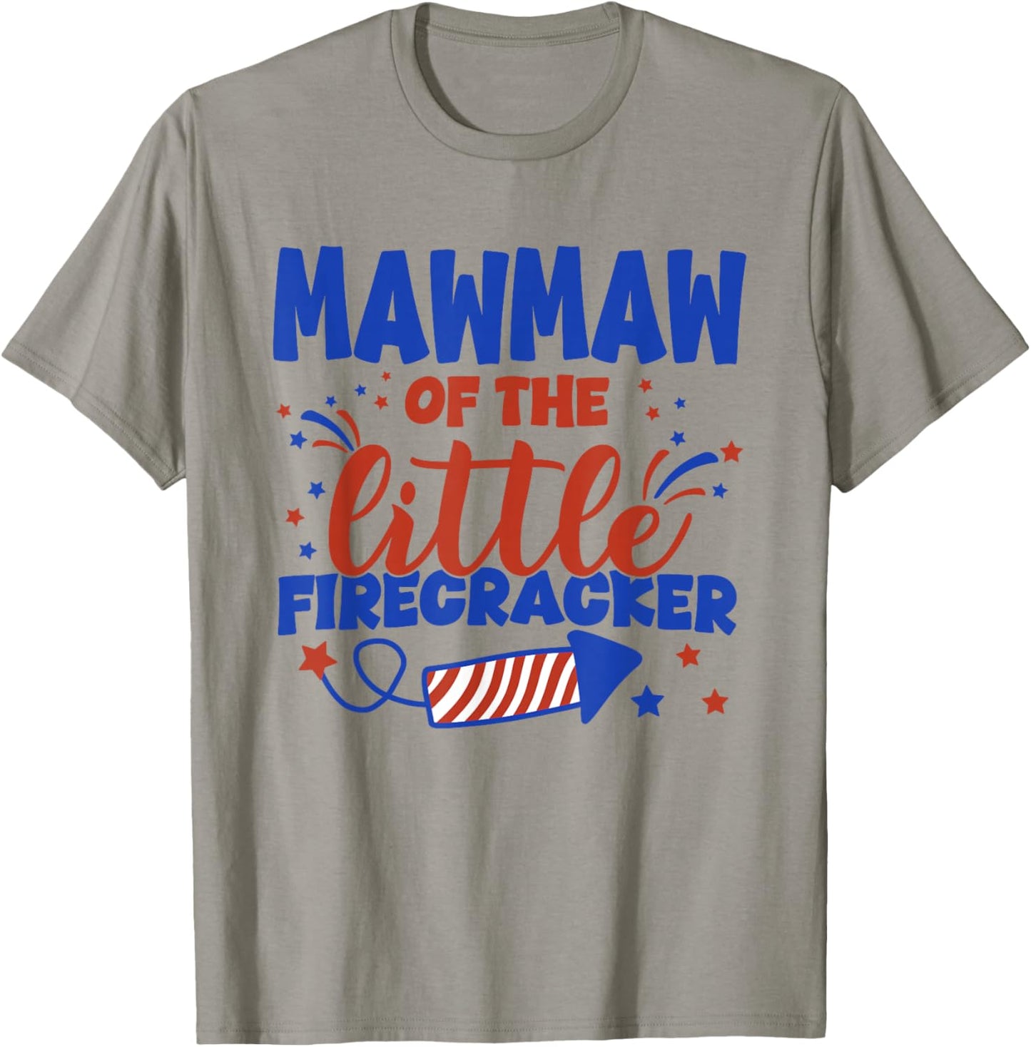 Mawmaw of The Little Firecracker Fourth of July Birthday T-Shirt - T-Shirt | Sand