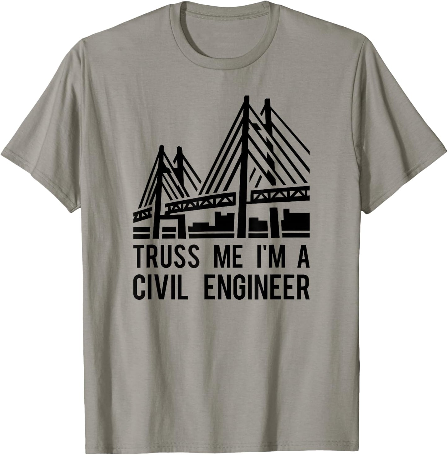 Civil Engineer T Shirt, Bridge Design Engineering Gift A T-Shirt - T-Shirt | Sand