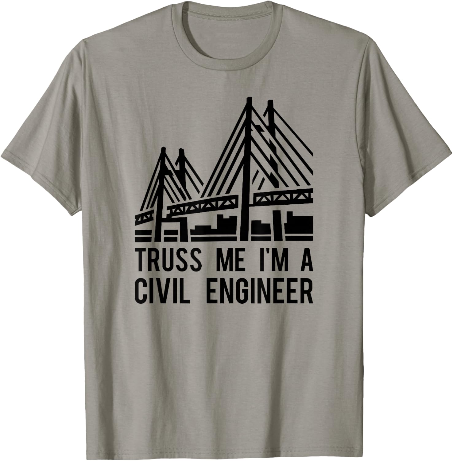 Civil Engineer T Shirt, Bridge Design Engineering Gift A T-Shirt - T-Shirt | Sand