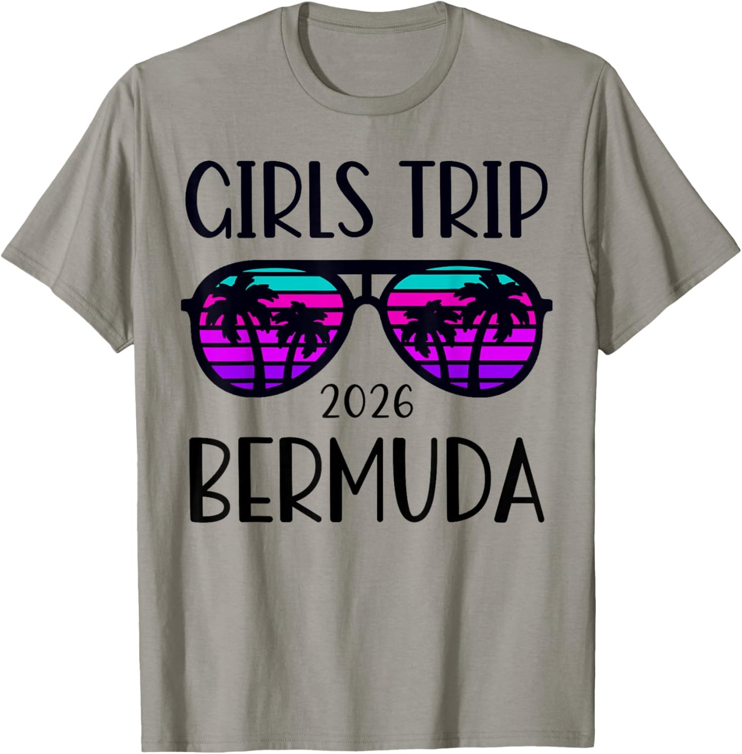 Bermuda Girls Trip 2026 Weekend Vacation Matching T-Shirt - T-Shirt | Sand
