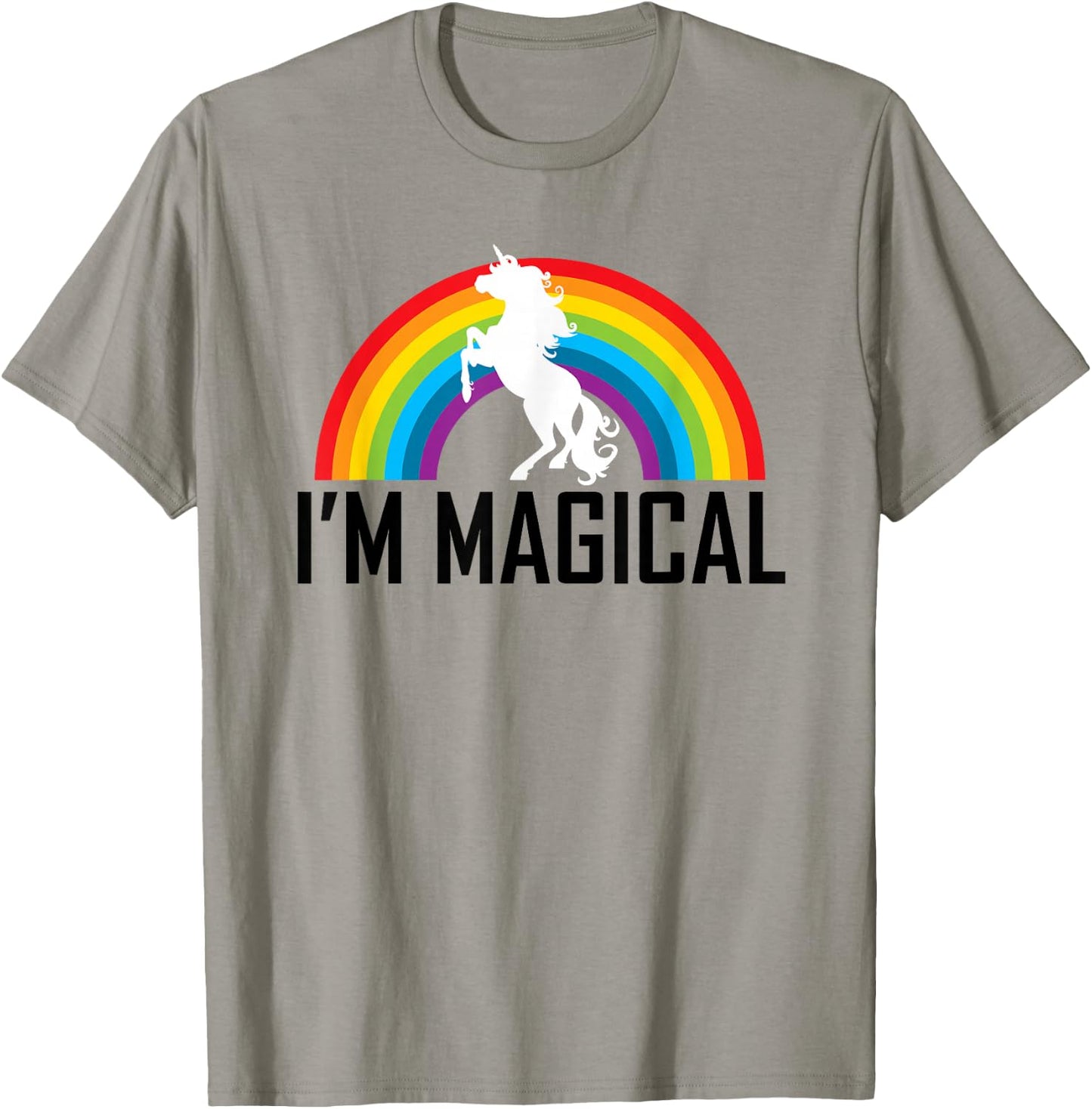 Unicorn I'm Magical Rainbow T Shirt for Girl Women Kids Gift T-Shirt - T-Shirt | Sand