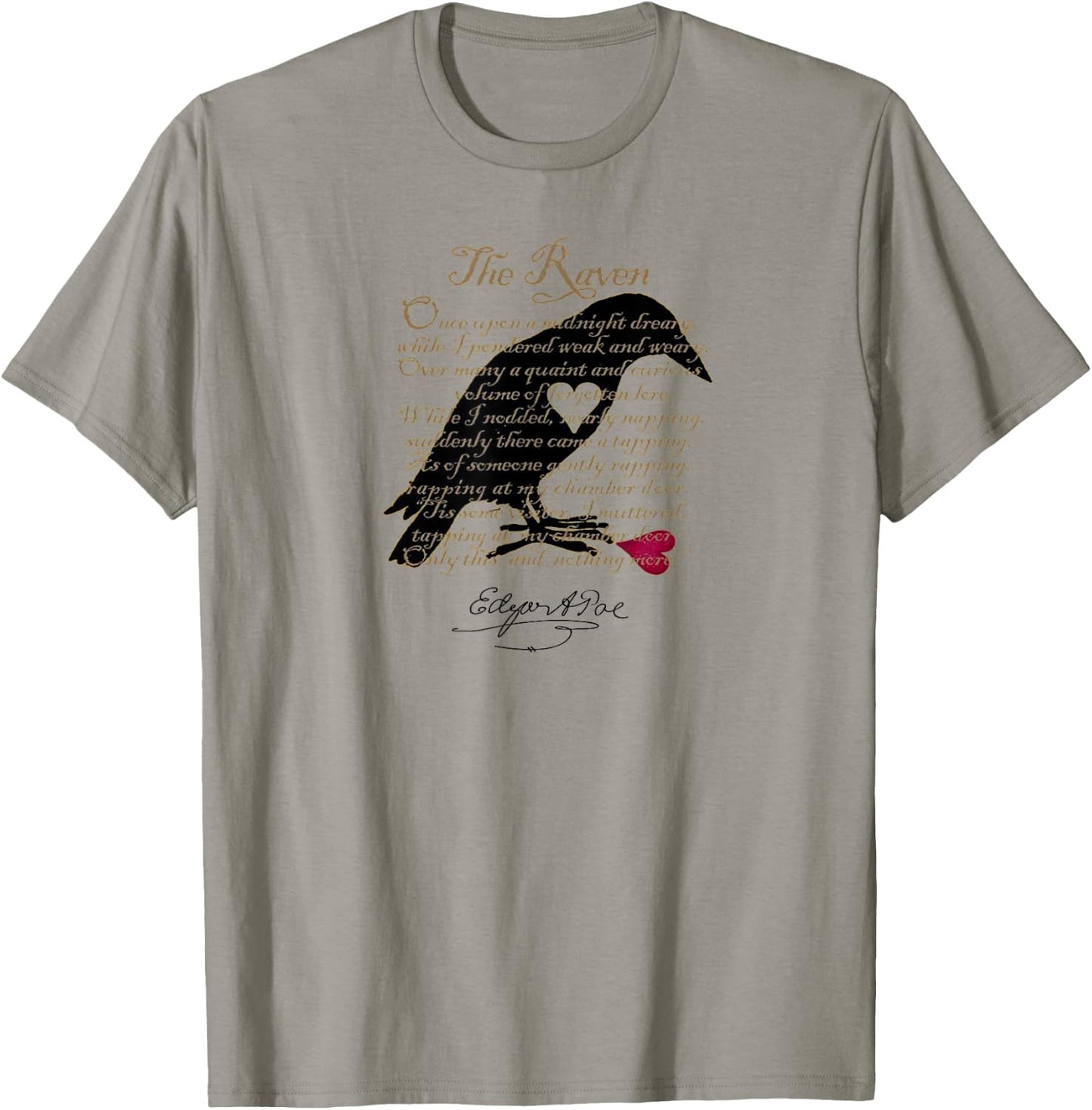 Edgar Allan Poe T Shirt Gothic Tales of Poe Gif for Readers T-Shirt - T-Shirt | Sand