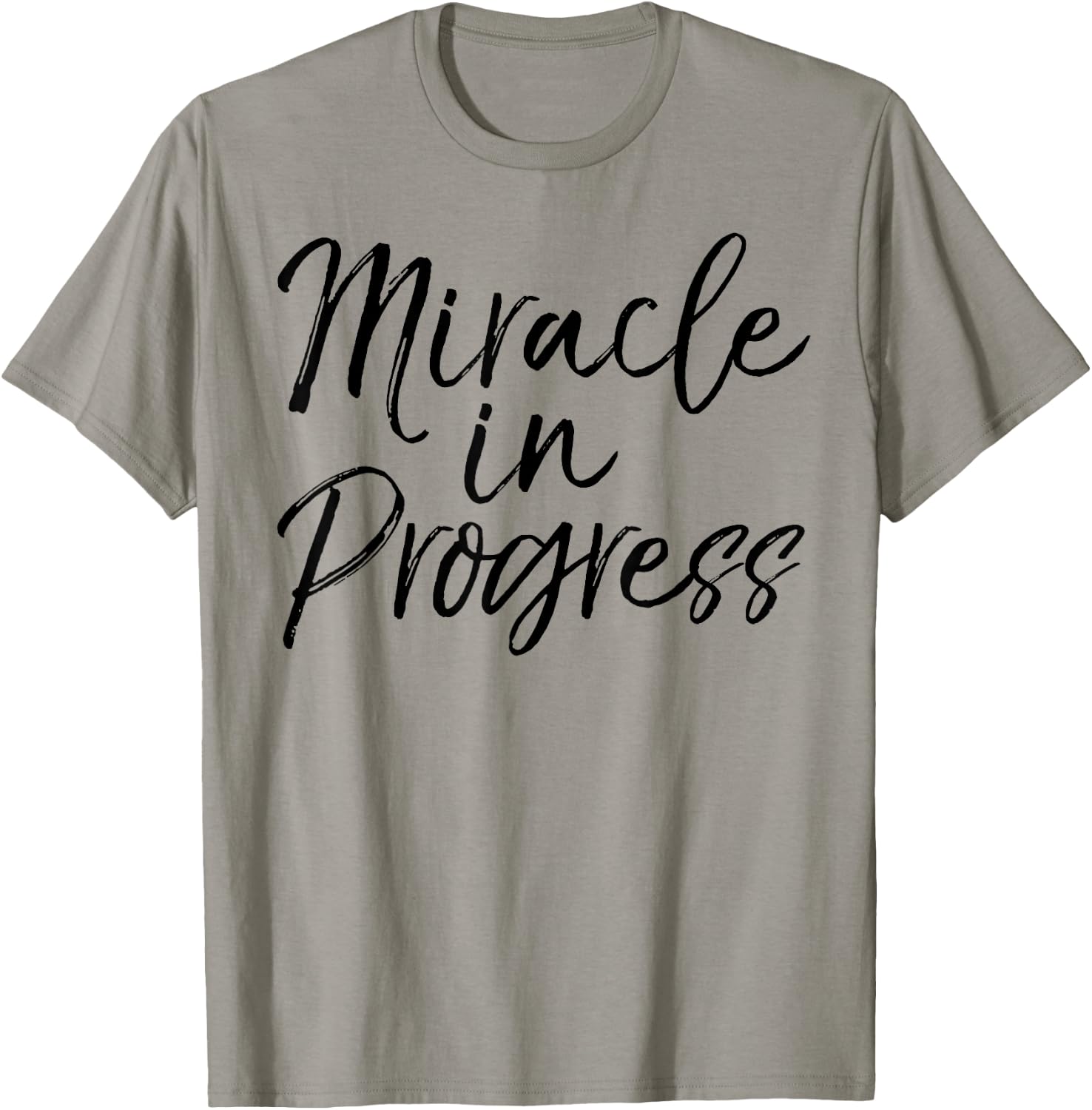 Miracle in Progress Shirt Christian Pregnant Mother T-Shirt - T-Shirt | Sand