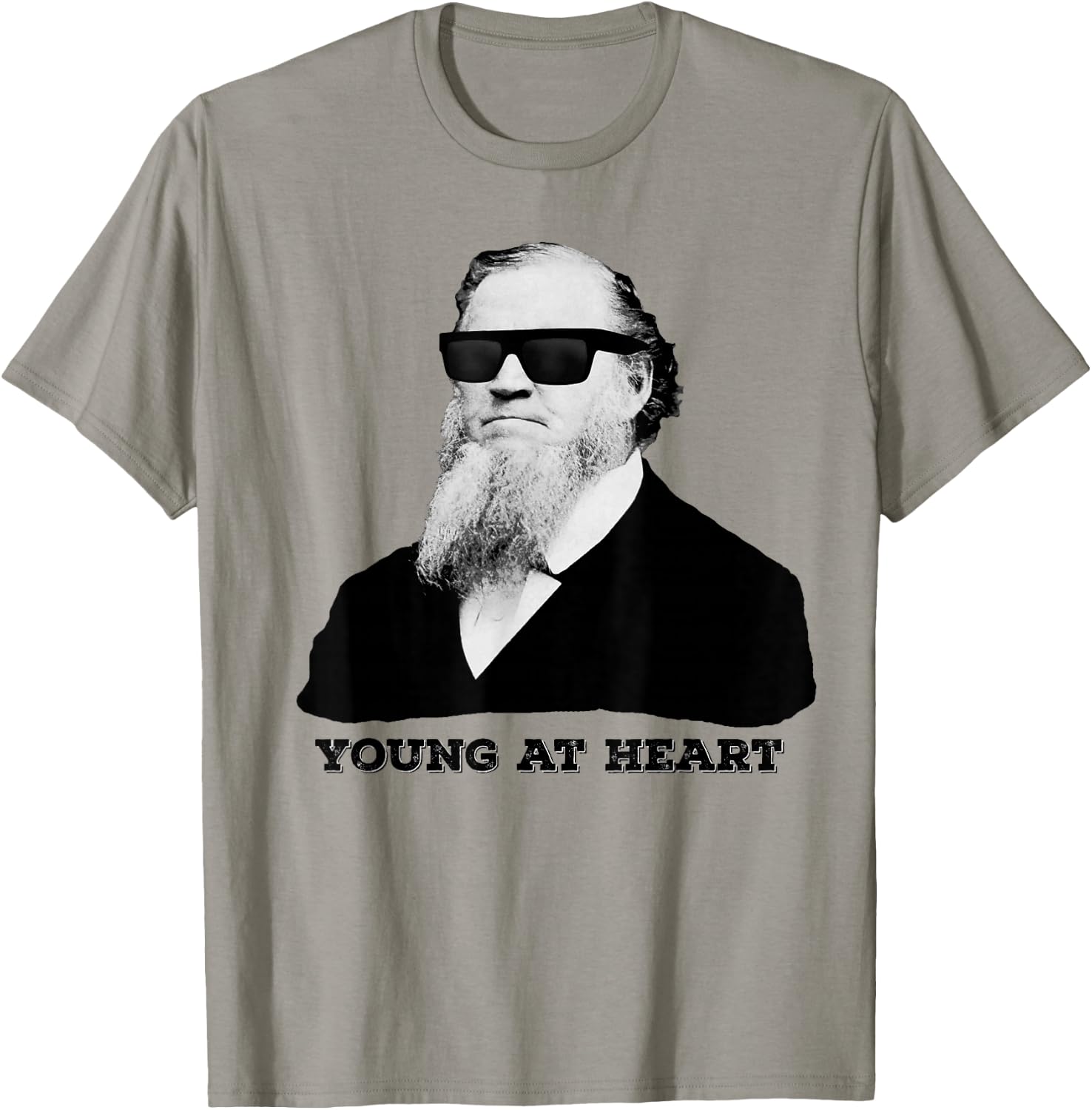 Brigham Young Heart Sunglasses Funny LDS T-Shirt - T-Shirt | Sand