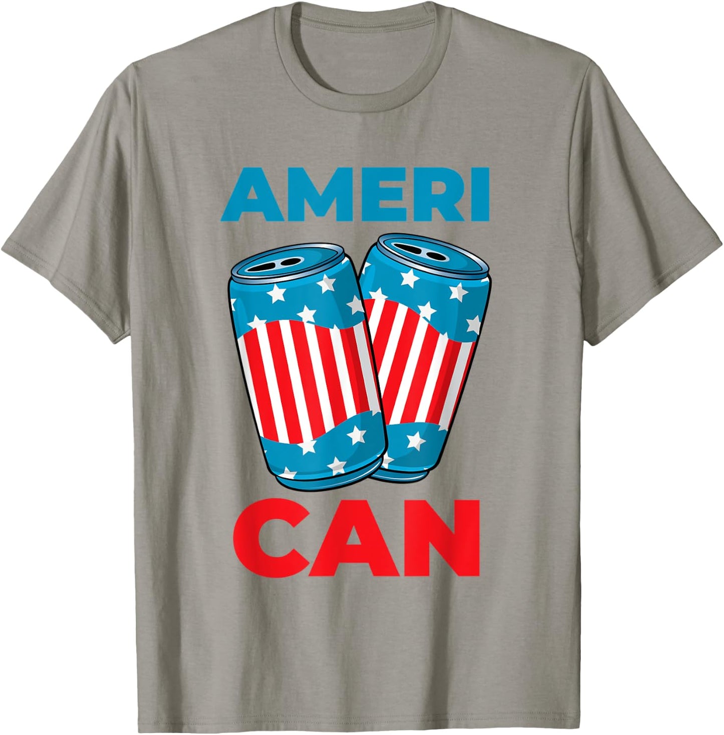 AmeriCAN Shirt Ameri CAN 4th of July Beer Patriotic Gifts T-Shirt - T-Shirt | Sand