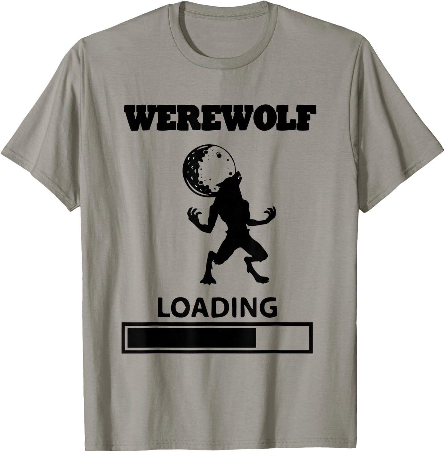 Full Moon Werewolf Loading Gift For Halloween T-Shirt - T-Shirt | Sand