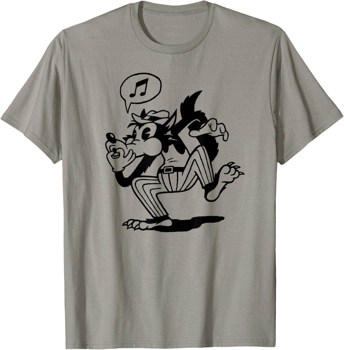 Vintage Cartoon Wolf Whistle T-Shirt - T-Shirt | Sand