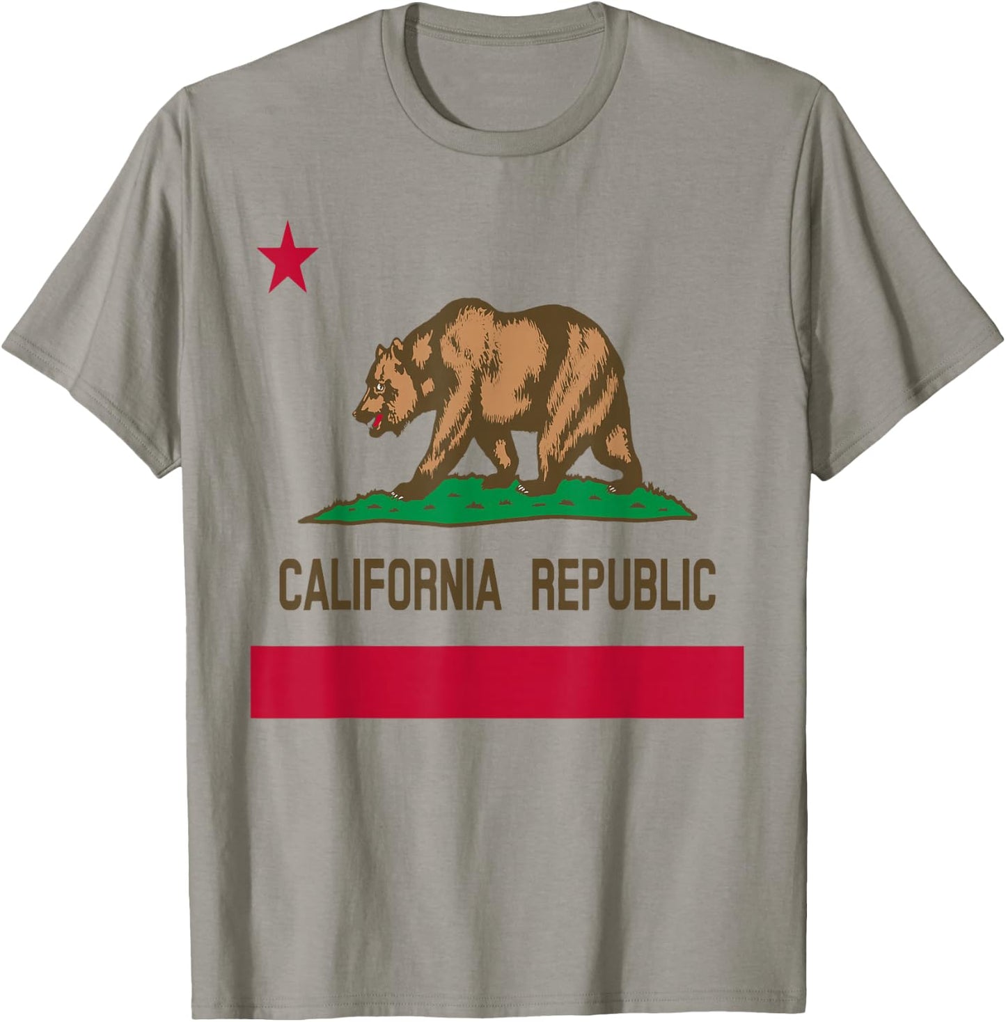 California Republic State Flag 1846 Vintage T Shirt T-Shirt - T-Shirt | Sand