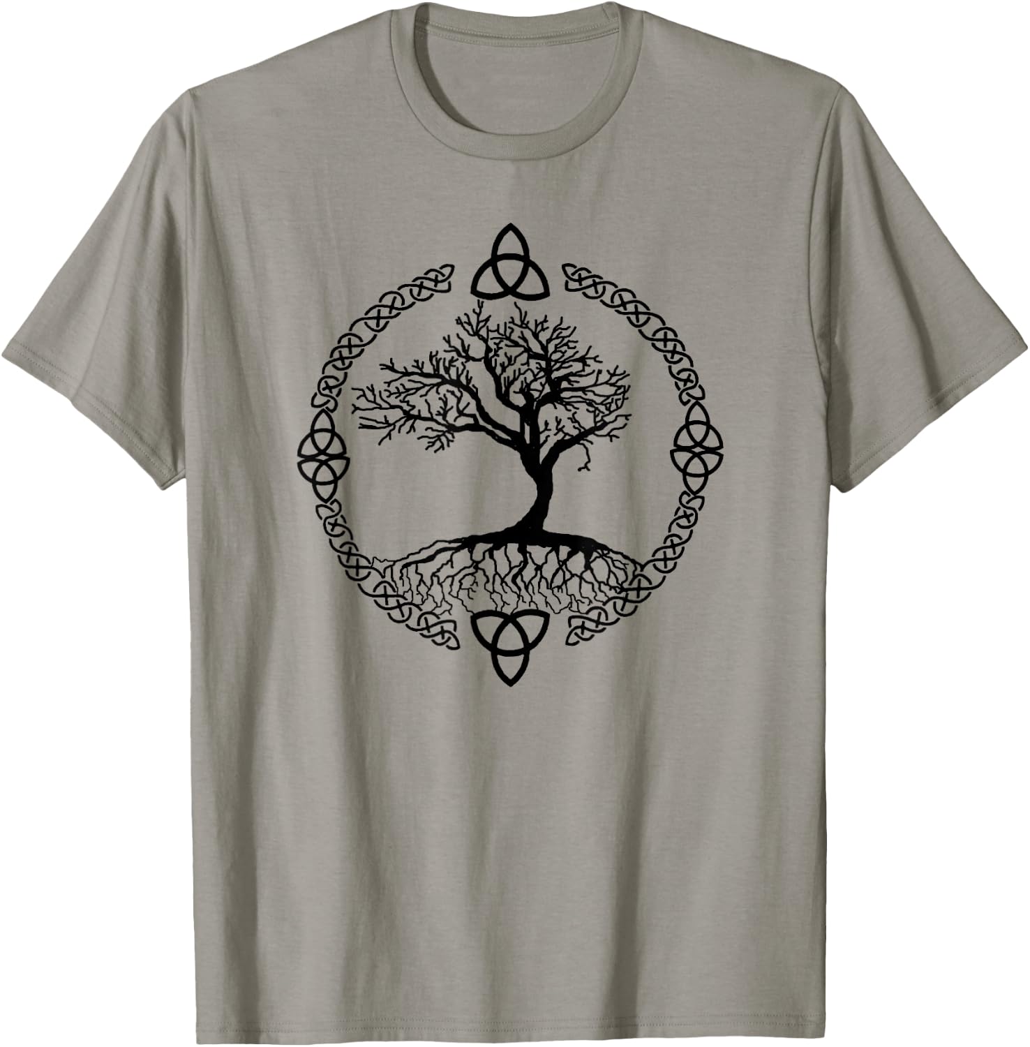 Tree of Life Yggdrasill Celtic Knot Shirt Dark Graphic T-Shirt - T-Shirt | Sand