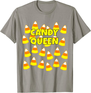 Halloween Candy Corn shirt: Candy Queen T-Shirt - T-Shirt | Sand