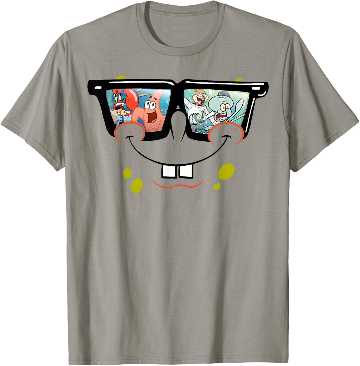 Spongebob SquarePants Sunglasses Reflection T-Shirt - T-Shirt | Sand