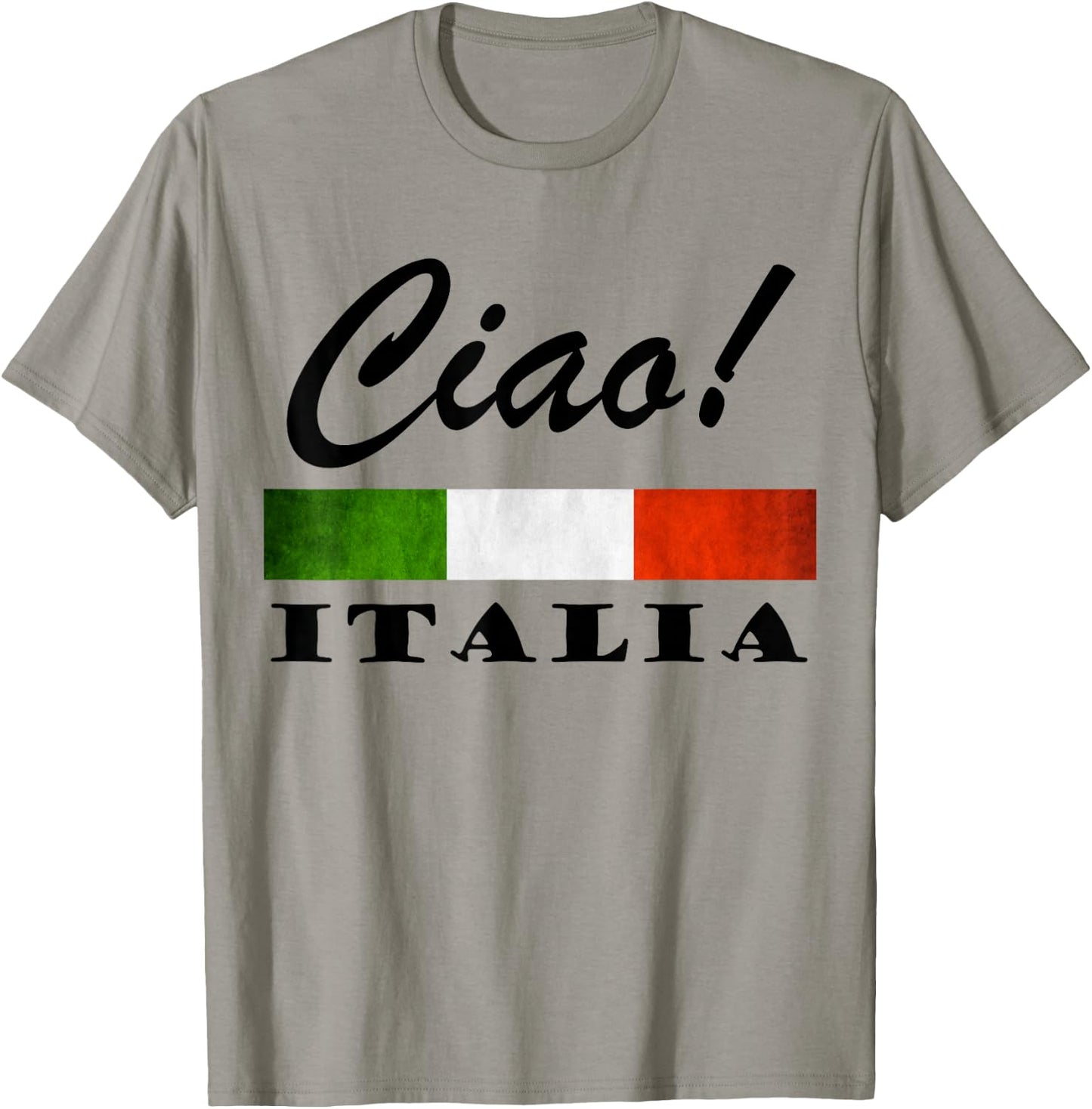 Ciao Italia Tricolore Green White and Red Italian Flag Italy T-Shirt - T-Shirt | Sand