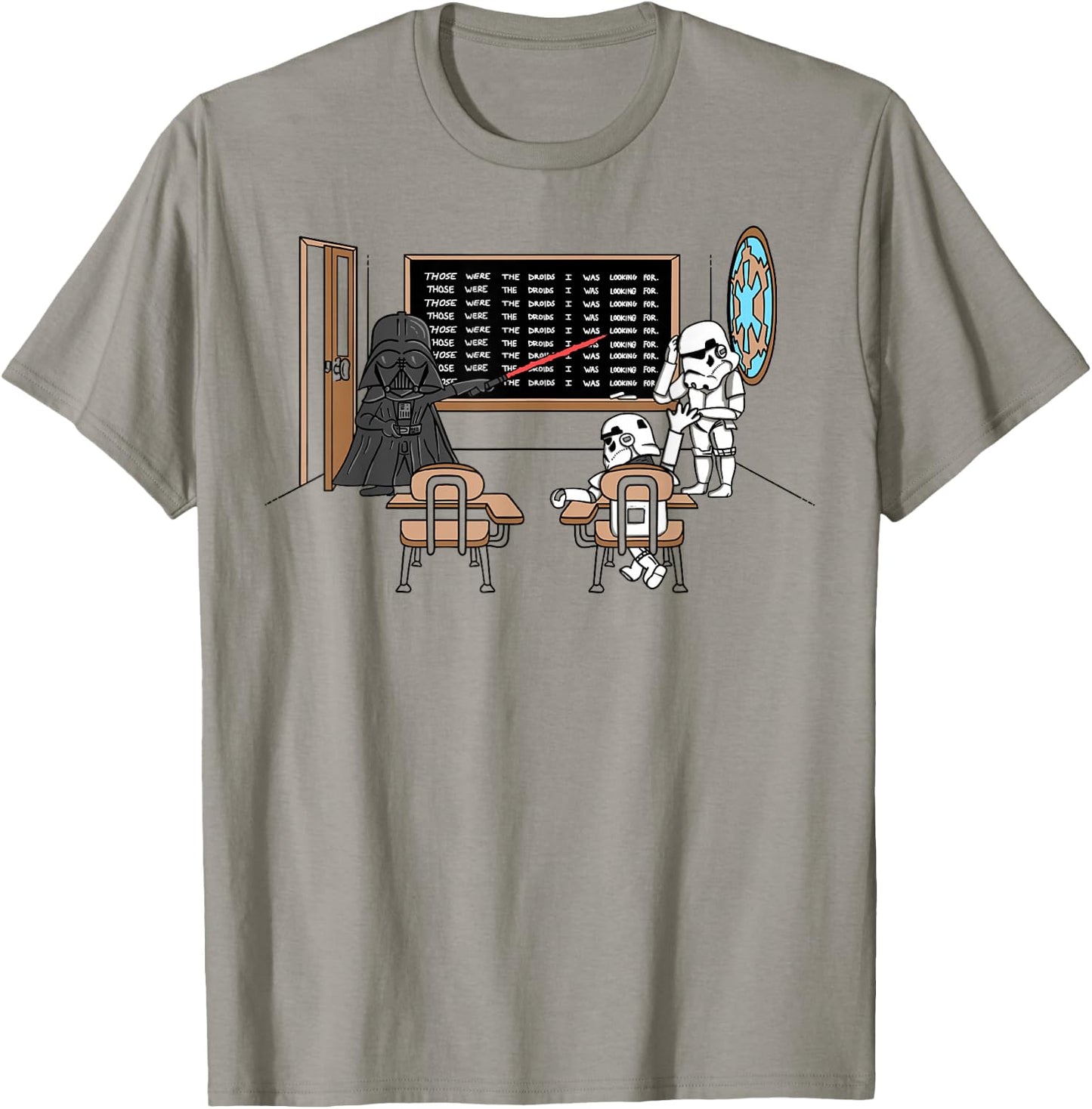 Star Wars Darth Vader Those Were The Droids Classroom Doodle T-Shirt - T-Shirt | Sand