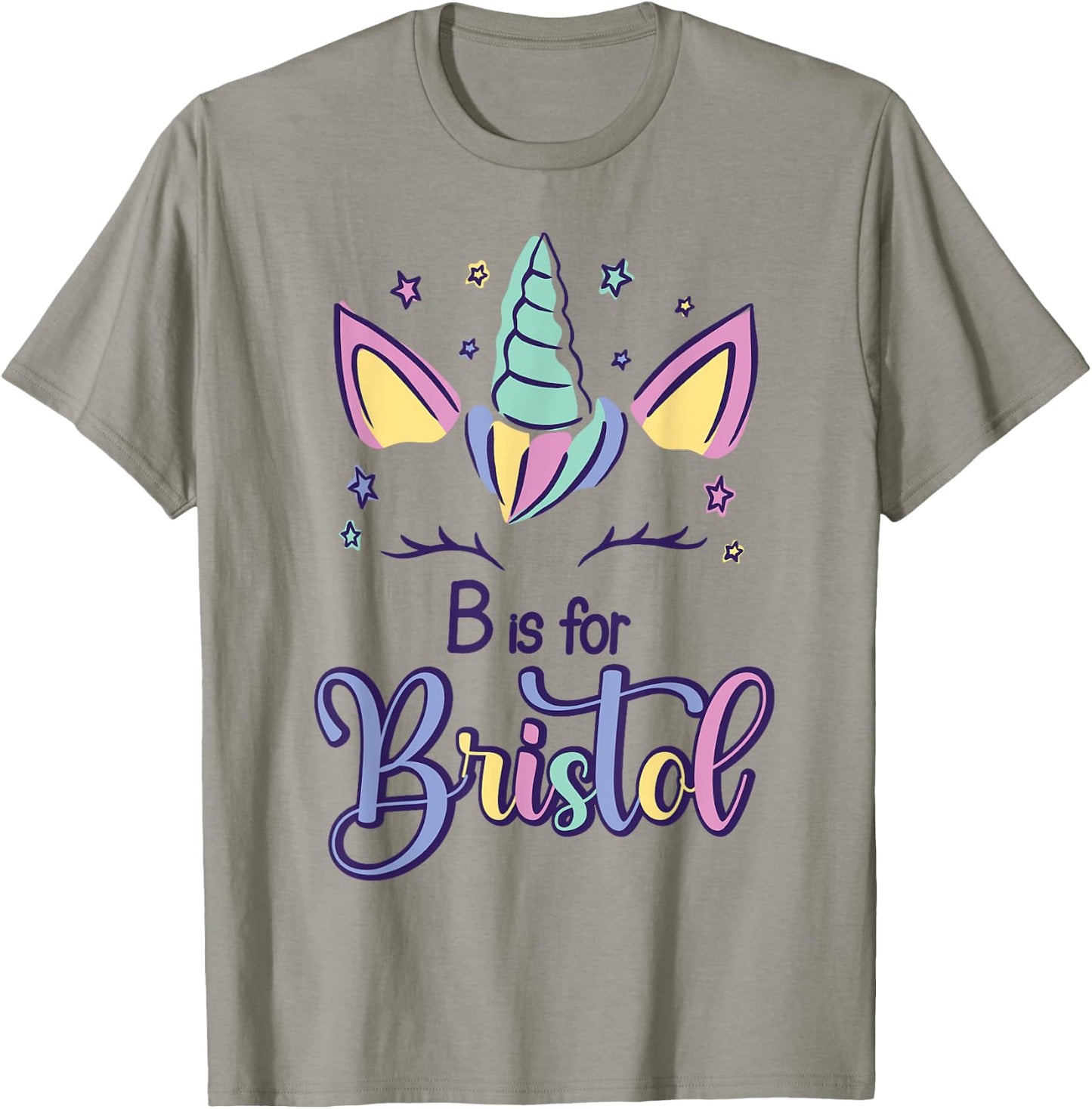 First Name Bristol Personalized B Is For Bristol T-Shirt - T-Shirt | Sand