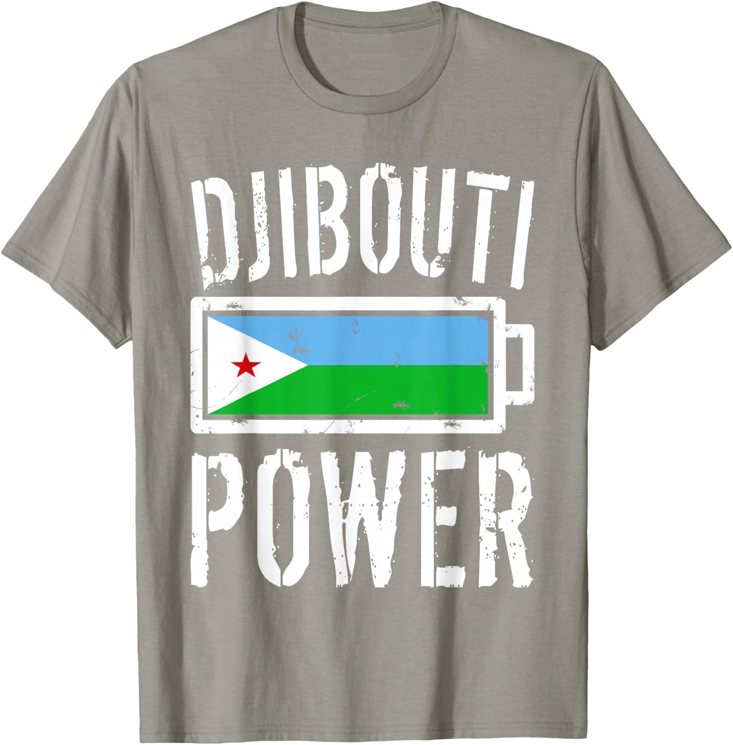 Djibouti Flag | Djibouti Power Battery Proud T-Shirt - T-Shirt | Sand