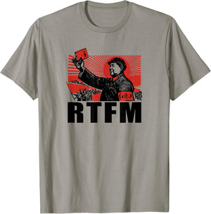 Mao RTFM Propaganda Style Graphic T-Shirt - T-Shirt | Sand
