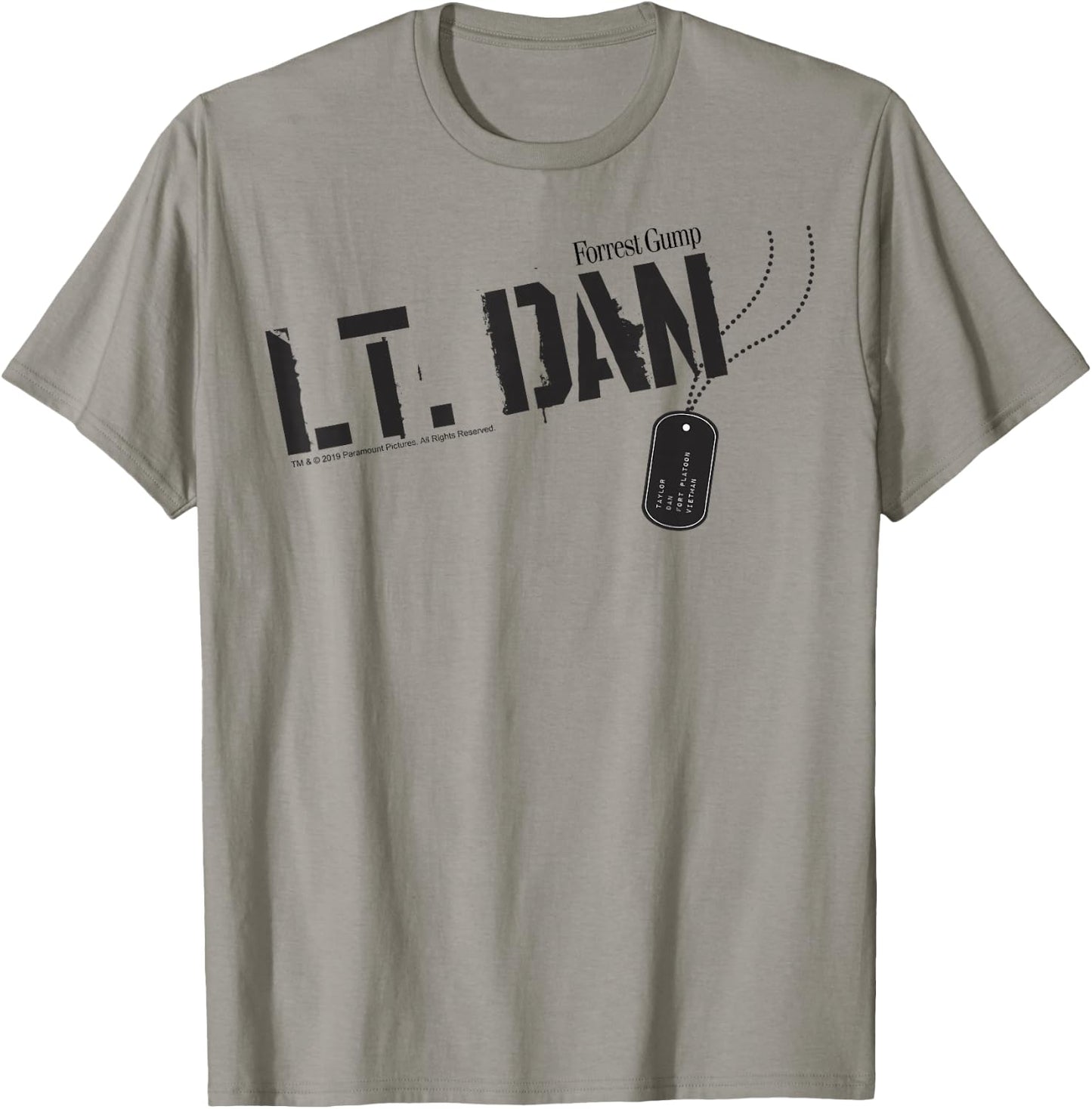 Forrest Gump Lt. Dan Dog Tag T-Shirt - T-Shirt | Sand