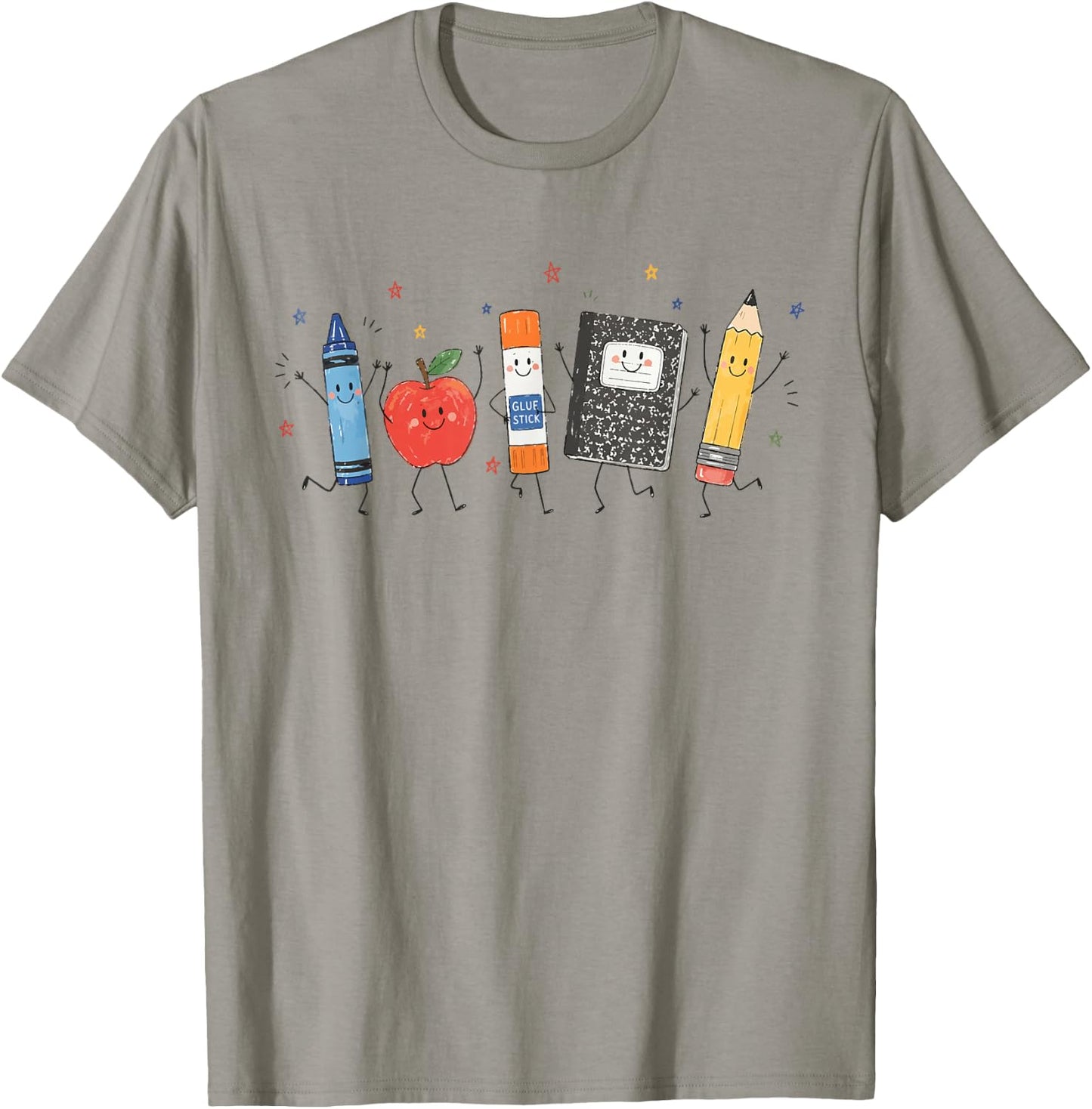 Cute Apple Pencil Notebook Back to School Student Teacher T-Shirt - T-Shirt | Sand