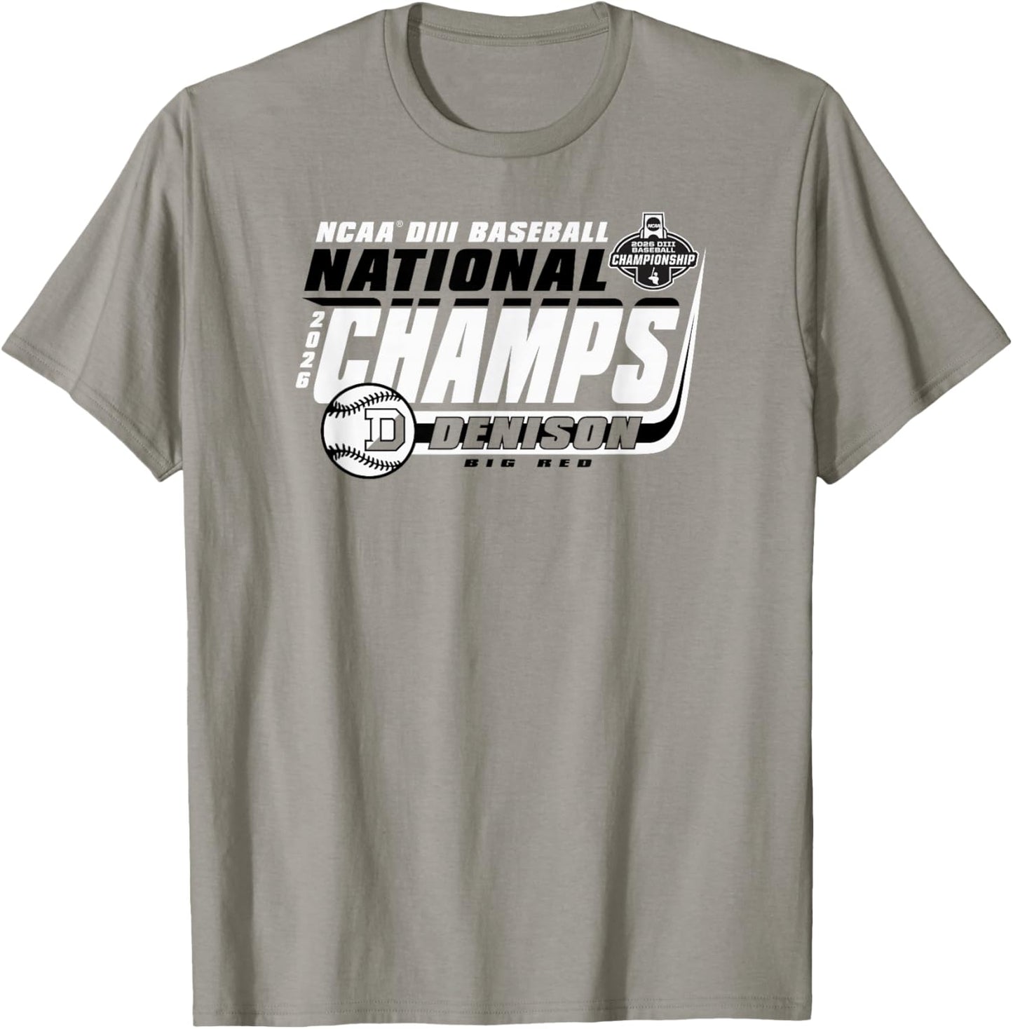 Denison Big Red National Champs 2026 Baseball T-Shirt - T-Shirt | Sand