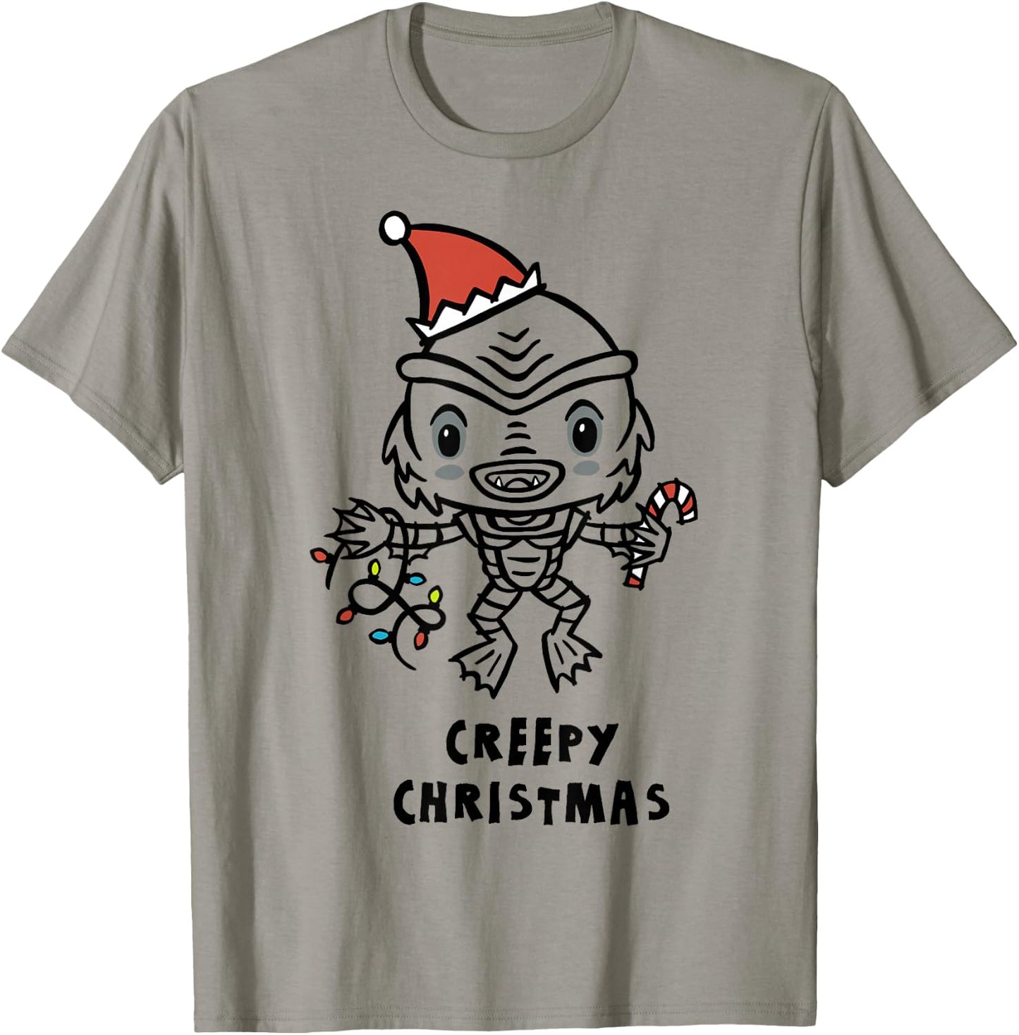 Universal Monsters Christmas Creature From The Black Lagoon T-Shirt - T-Shirt | Sand