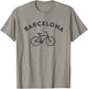 Barcelona City Bike Retro Style Cycling Spain T-Shirt - T-Shirt | Sand