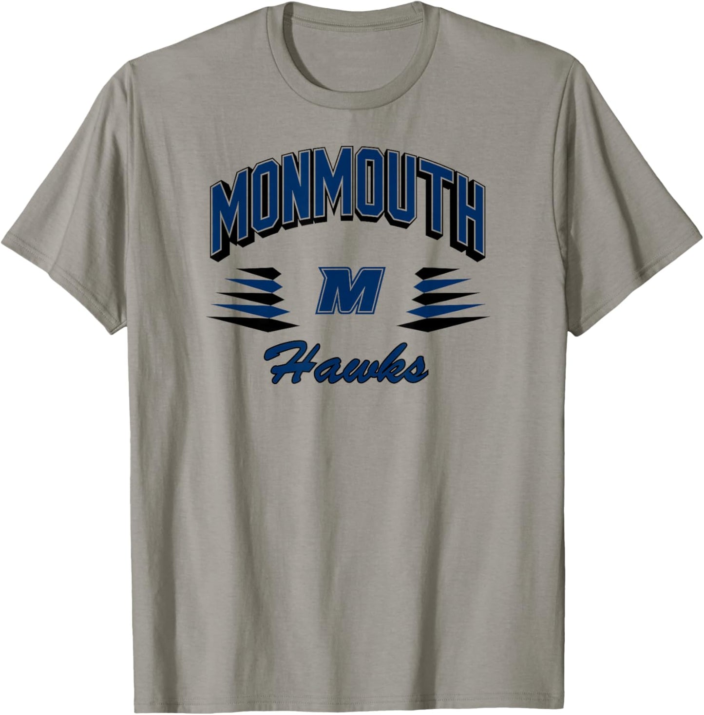 Monmouth Hawks Retro Diamond White Officially Licensed T-Shirt - T-Shirt | Sand