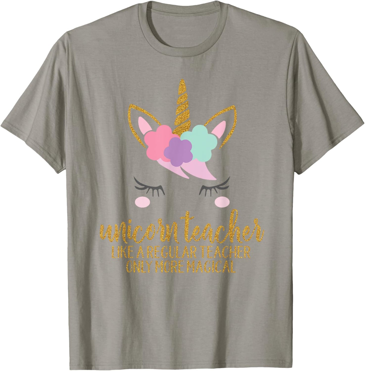 Unicorn Teacher Shirt , School Teacher Gift T-Shirt - T-Shirt | Sand
