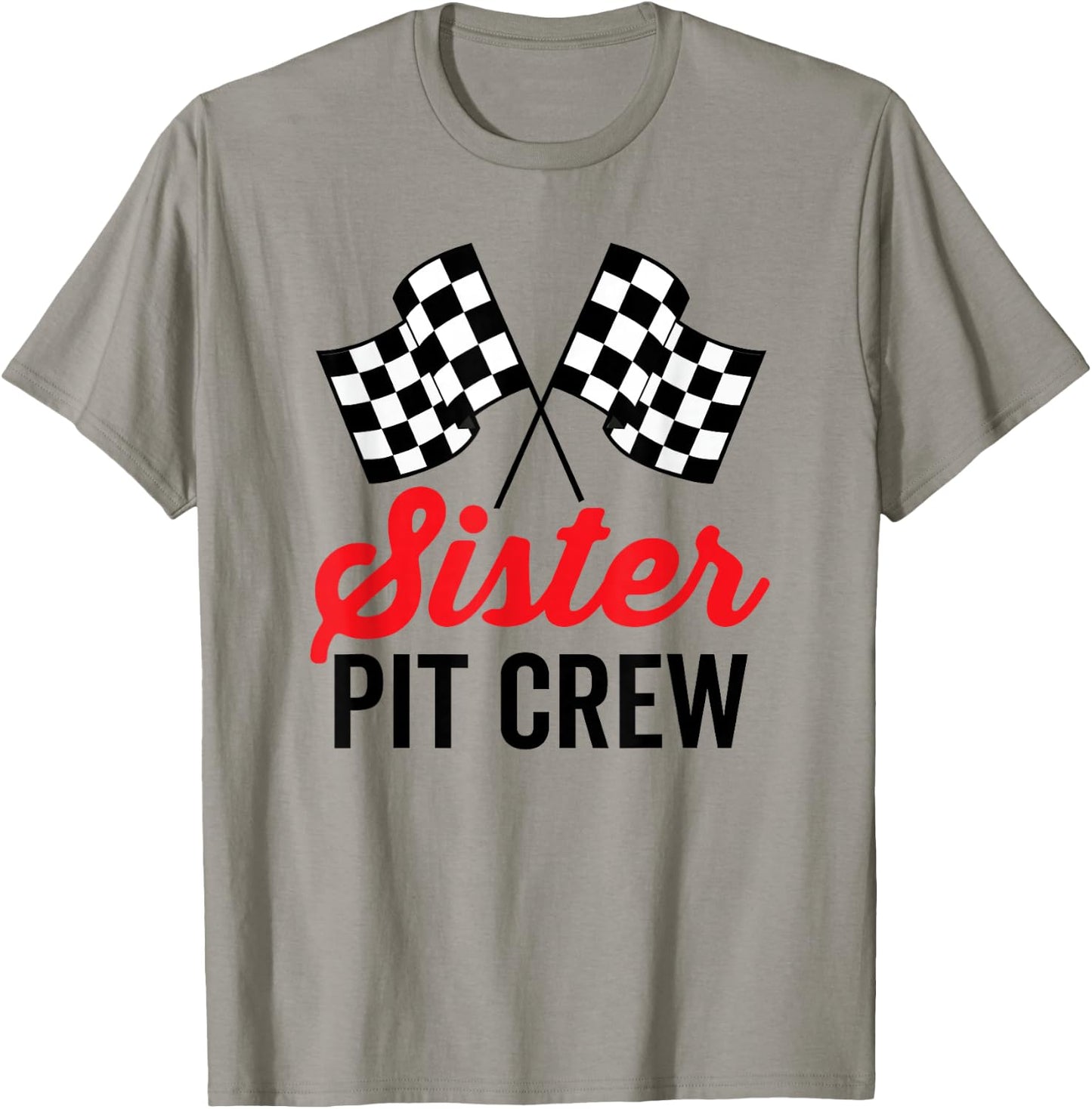 Sister Pit Crew for Racing Party Costume T-Shirt - T-Shirt | Sand