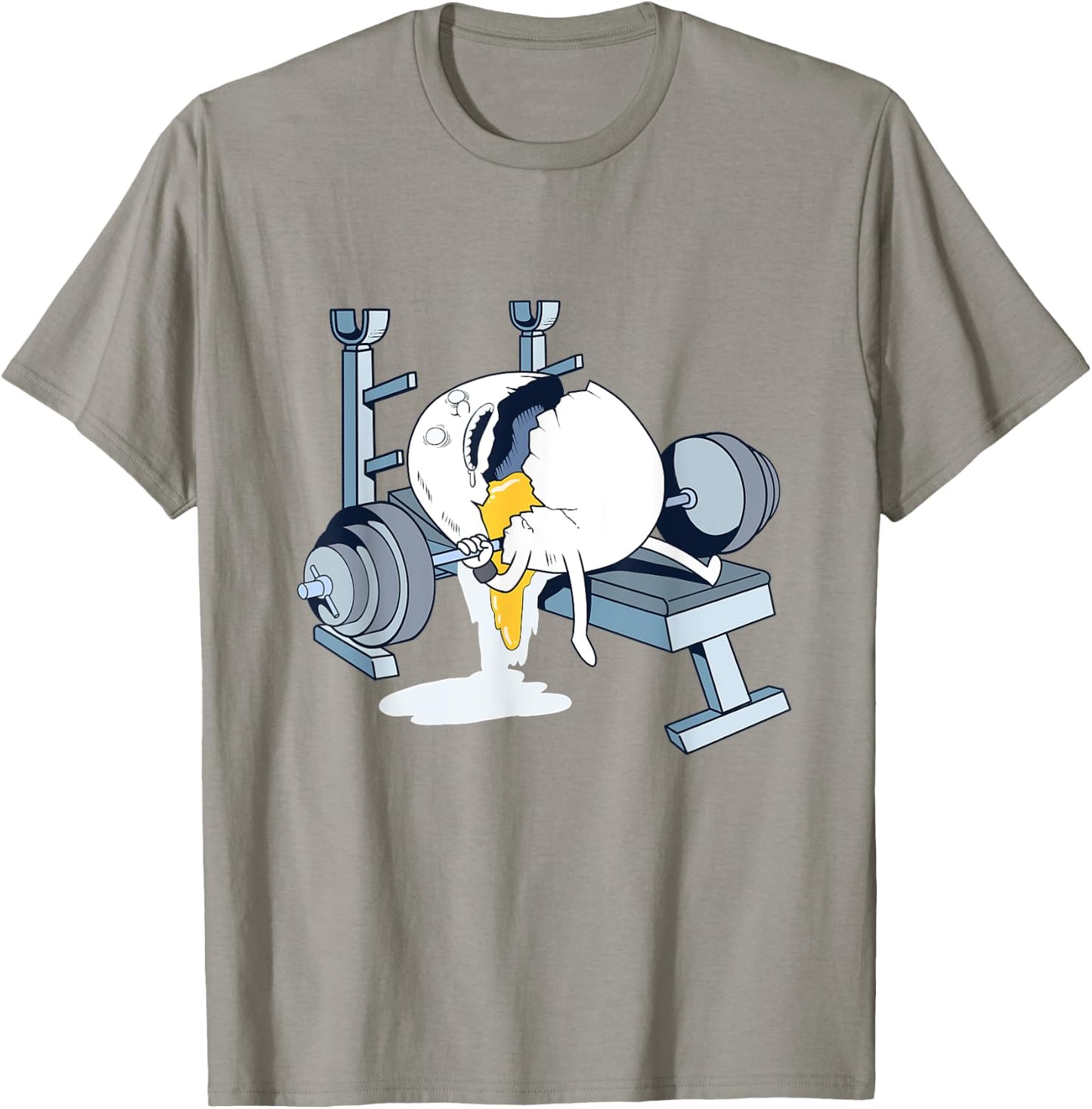 Egg Workout Accident Fun Gym And Diet Shirt Lifting T-Shirt - T-Shirt | Sand