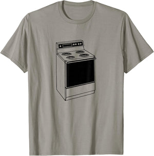 Kitchen Stove Print T-Shirt - T-Shirt | Sand