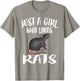 Just A Girl Who Loves Rats Owner Lover Gift T-Shirt - T-Shirt | Sand