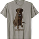 Lab Dad Chocolate Labrador Retriever Dog Lover Gift T-Shirt - T-Shirt | Sand