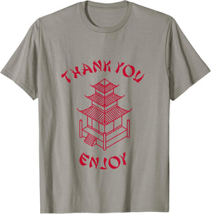Chinese Takeout Food Thank You Enjoy Funny Costume T-Shirt - T-Shirt | Sand