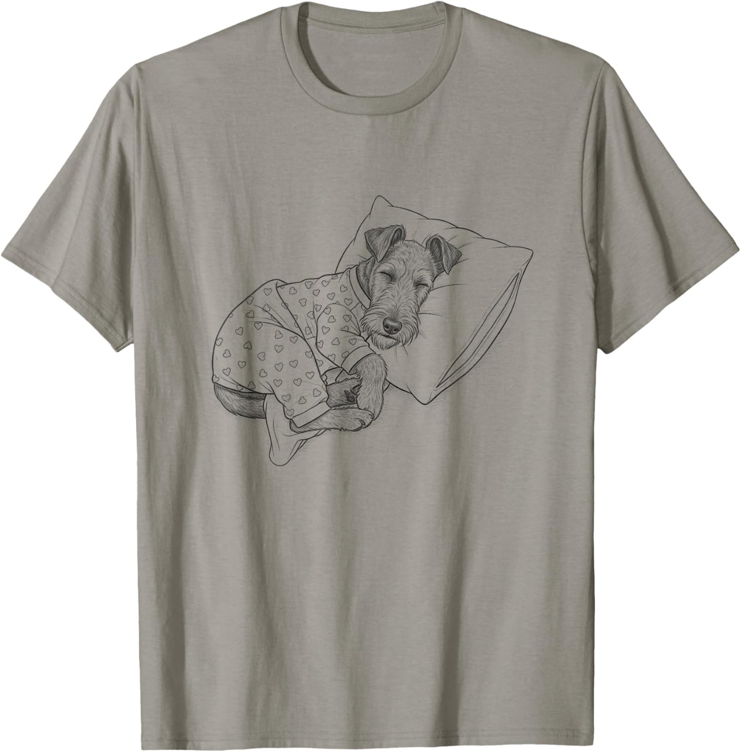 Sleeping Pajama Irish Terrier Drawing Art Design T-Shirt - T-Shirt | Sand