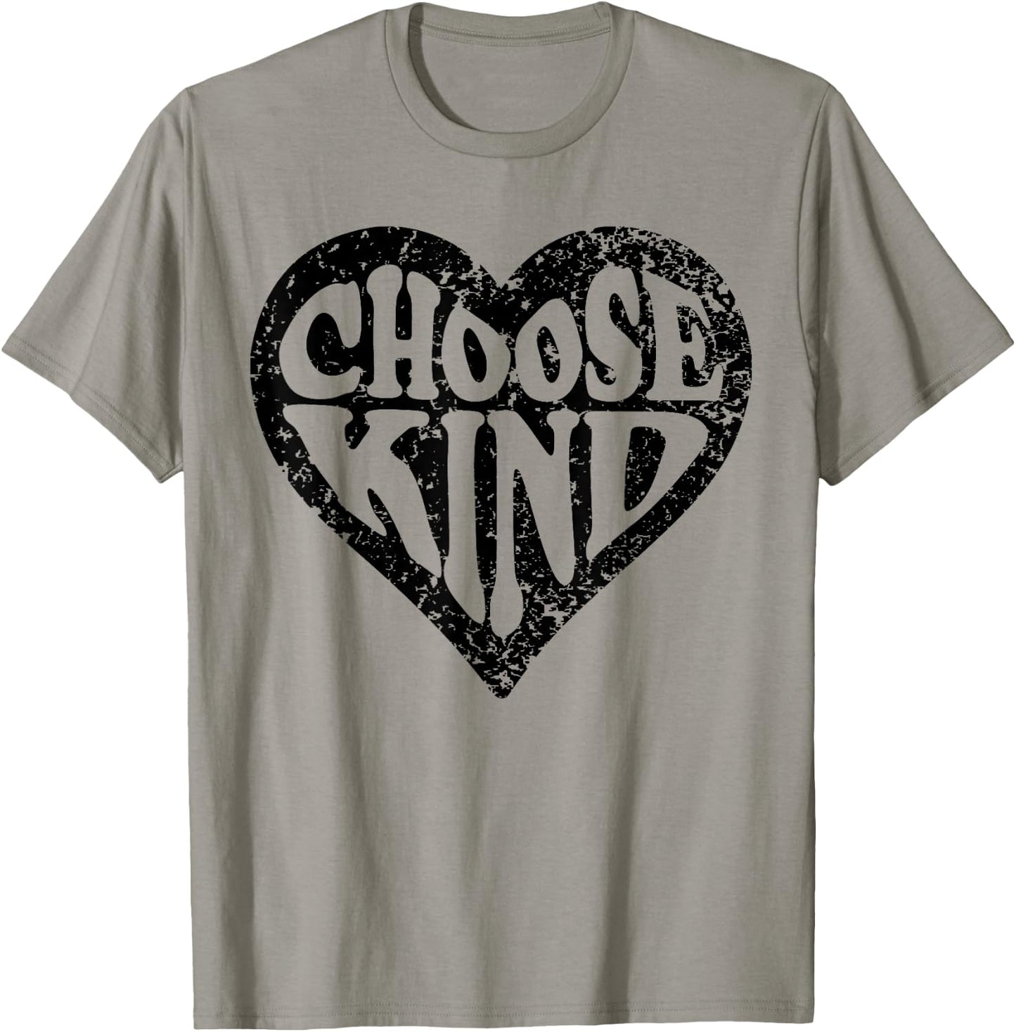 Choose Kind Distressed Heart Anti Bullying Unity Day T-Shirt - T-Shirt | Sand