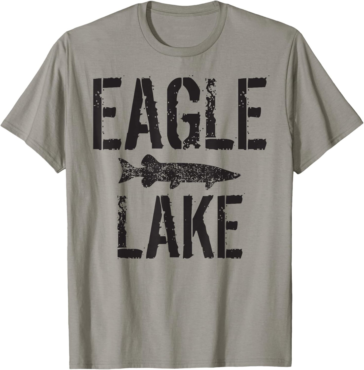Eagle Lake Muskie Fishing Muskellunge Gift T-Shirt - T-Shirt | Sand