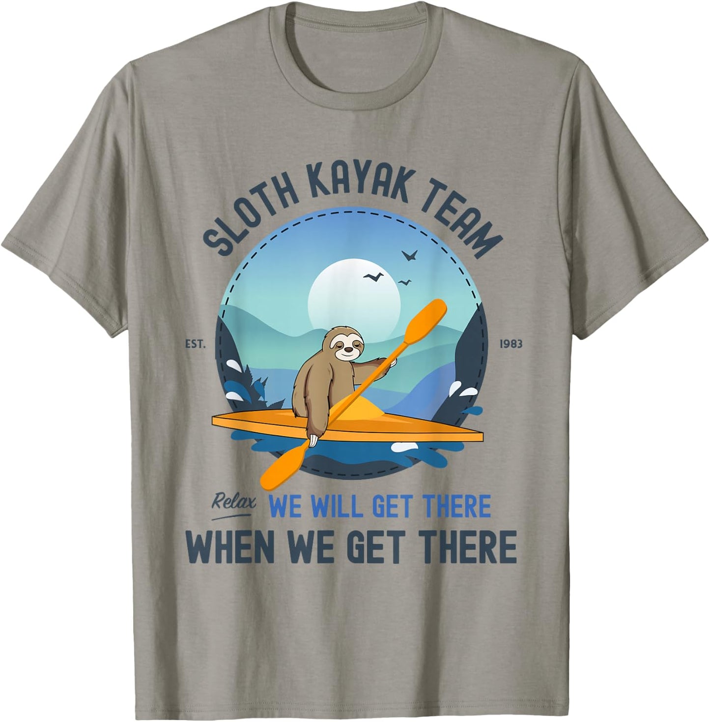 Sloth Kayak Shirt Sloth Kayak Team T-Shirt - T-Shirt | Sand