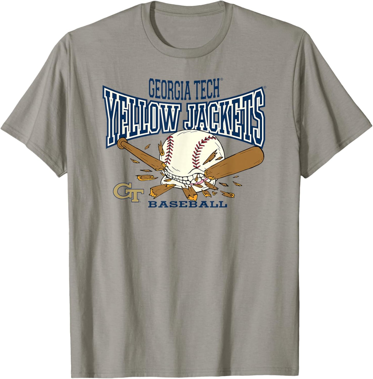 Georgia Tech Yellow Jackets Baseball Bite White T-Shirt - T-Shirt | Sand