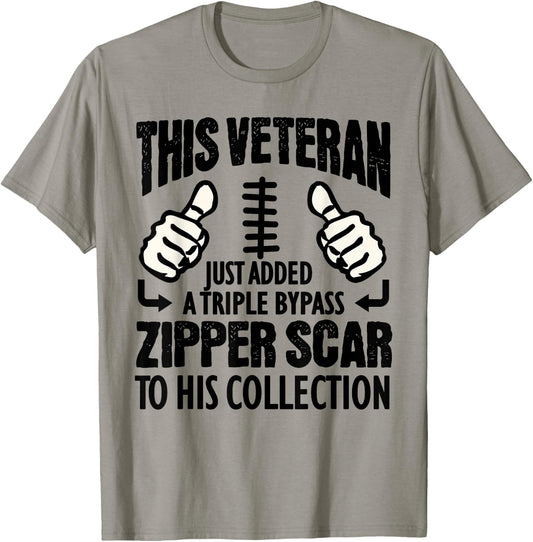 Heart Surgery Recovery Gift Veteran Triple Bypass Survivors T-Shirt - T-Shirt | Sand