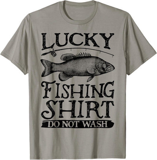 Lucky Fishing T Shirt Do Not Wash Men Women Kids Fishing T-Shirt - T-Shirt | Sand