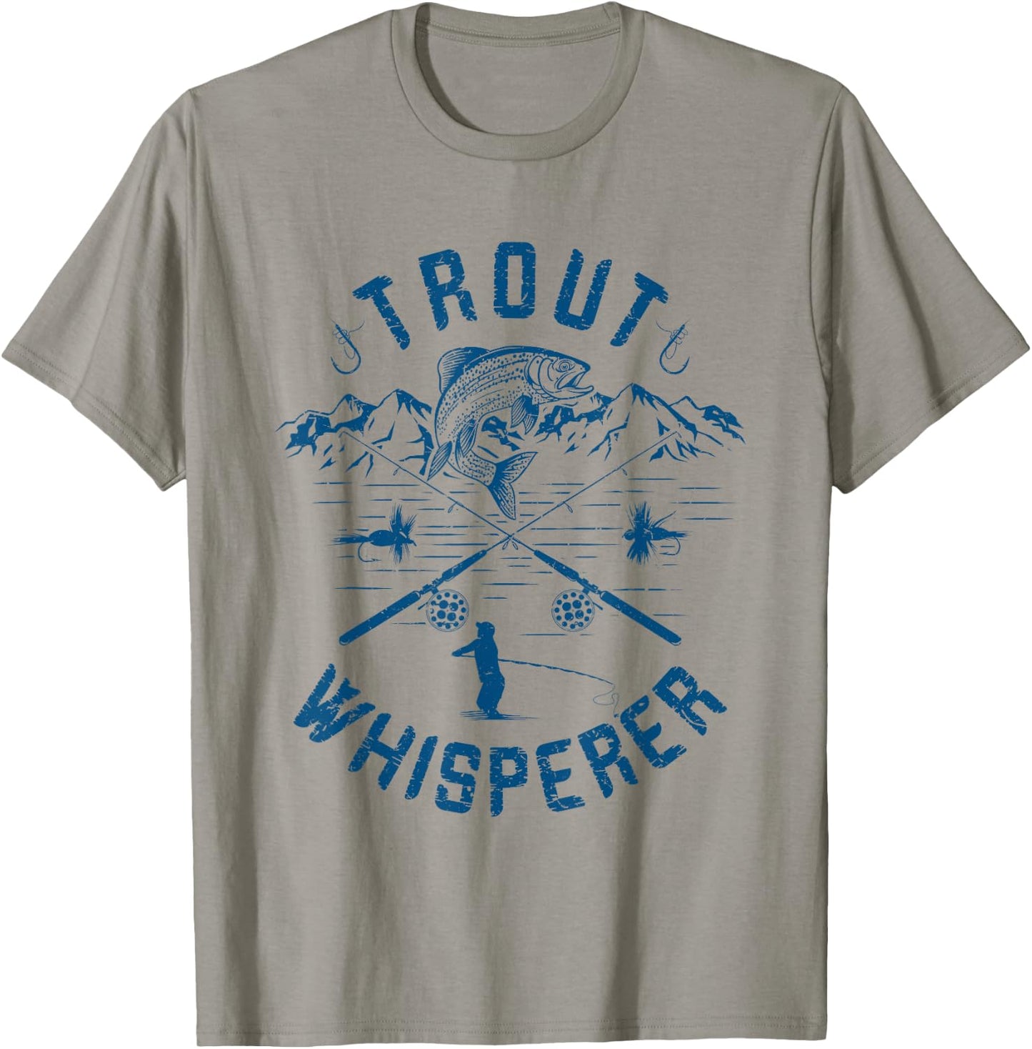 Funny Trout Fly Fishing Birthday Christmas Fathers Day Gift T-Shirt - T-Shirt | Sand