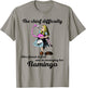 Alice Managing Flamingo Croquet Mallet And Hedgehog T Shirt T-Shirt - T-Shirt | Sand